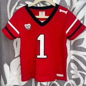 Little Bear Smocks UGA Georgia Jersey Top Unisex